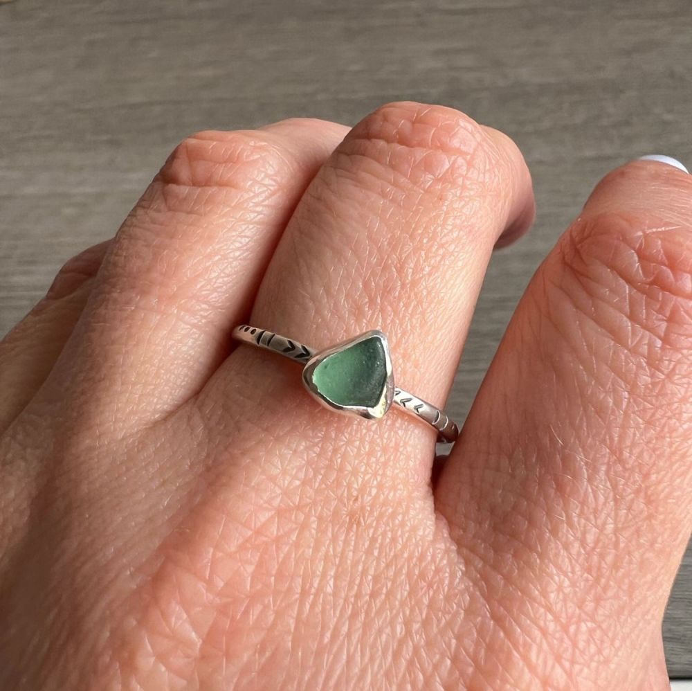 For Alana - Custom Sea Glass Ring & Pendant