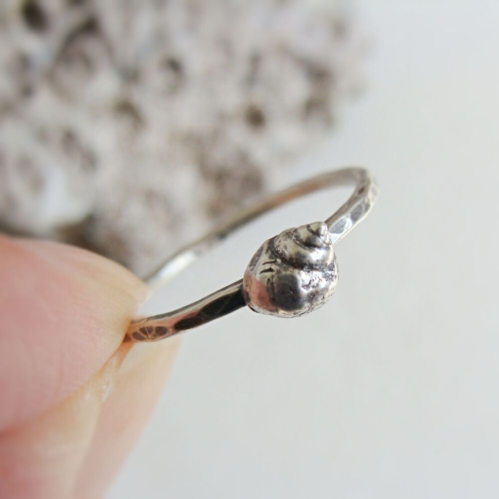 Sterling Silver Seashell Stacking Ring