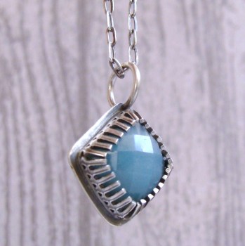 Reserved for Joanne - Sterling Silver & Amazonite Pendant Necklace