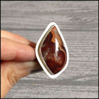 For Keira - Sterling Silver & Laguna Agate Ring