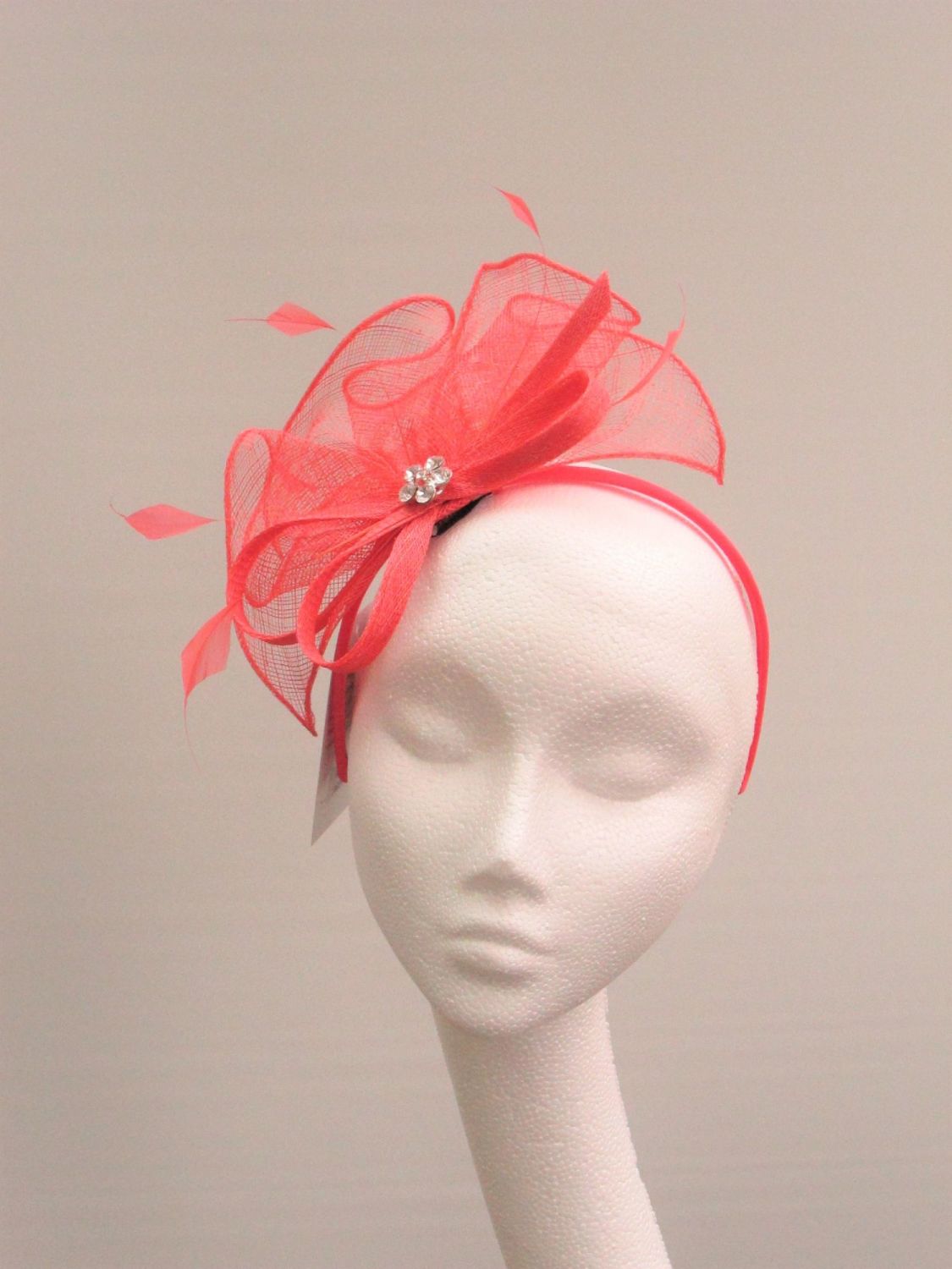 Tangerine orangeruffle Fascinator Fischers