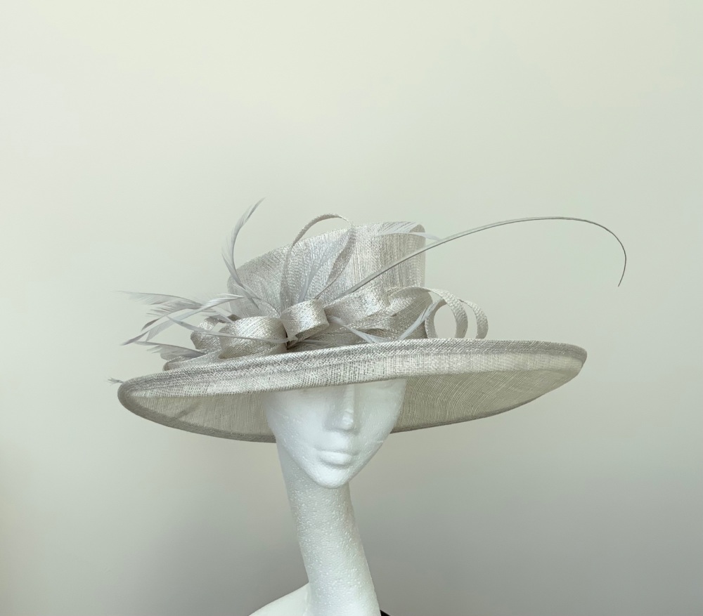 Metallic silver wedding hat hatinator M E ml13ah1