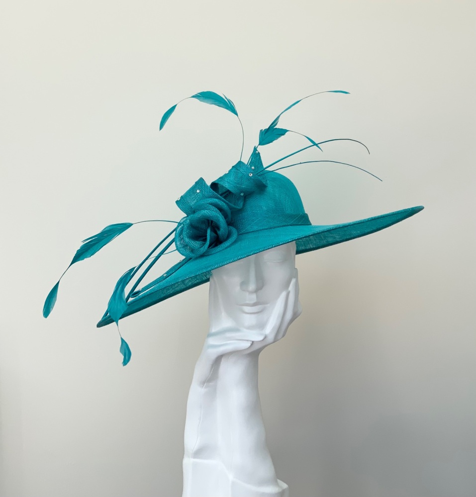 Teal Green Large Saucer Hatinator Hat