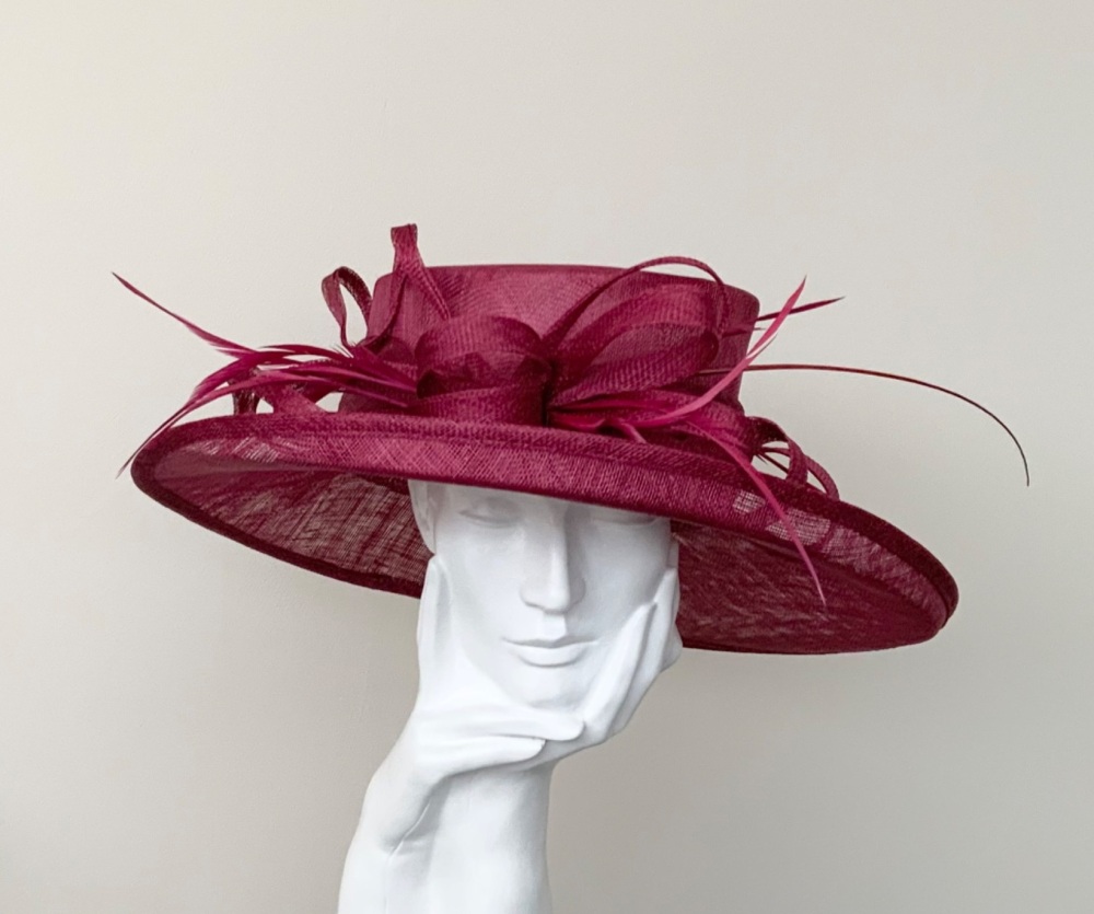 Burgundy Wedding Occasion Hat