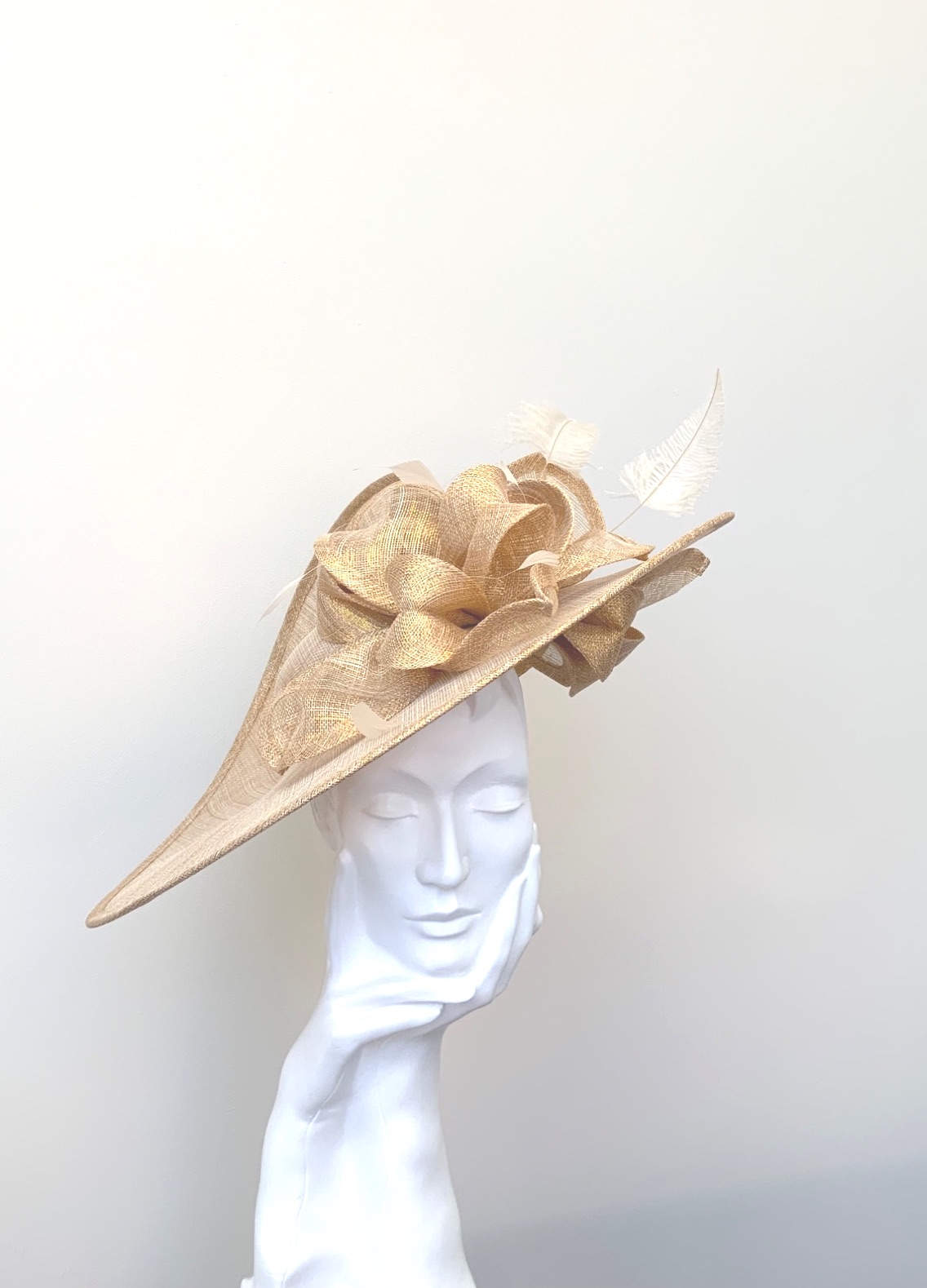 Metallic Gold Large Saucer Hatinator Hat