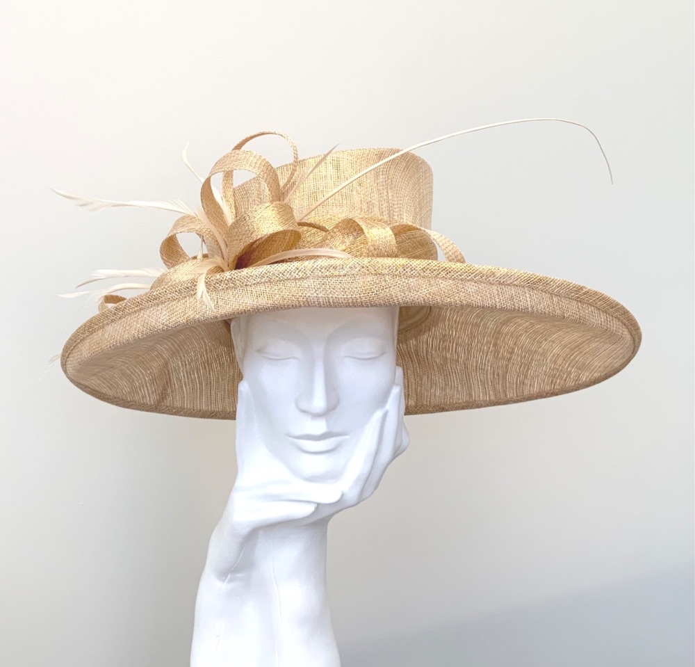 Metallic Gold Wedding Occasion Hat