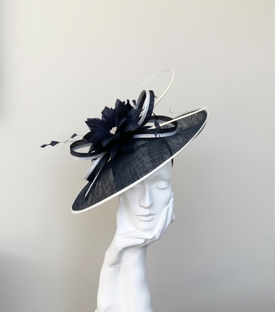 Navy and Ivory Teardrop Hatinator