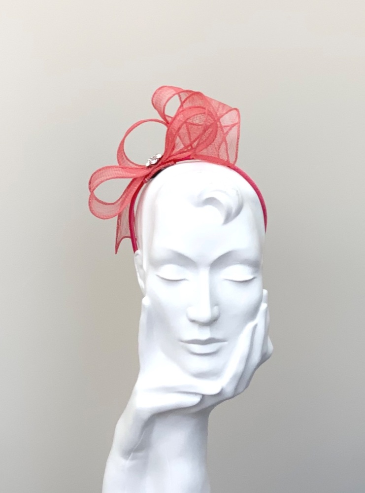 Tangerine Orange Contemporary Fascinator