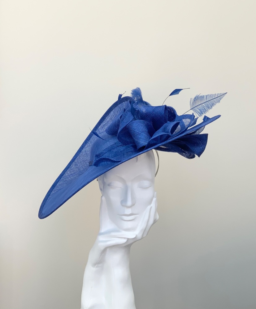 Cobalt Blue Royal Blue Large Saucer Hatinator Hat