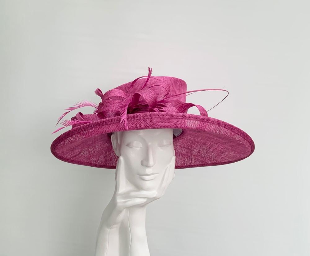 Damson Purple Wedding Occasion Hat