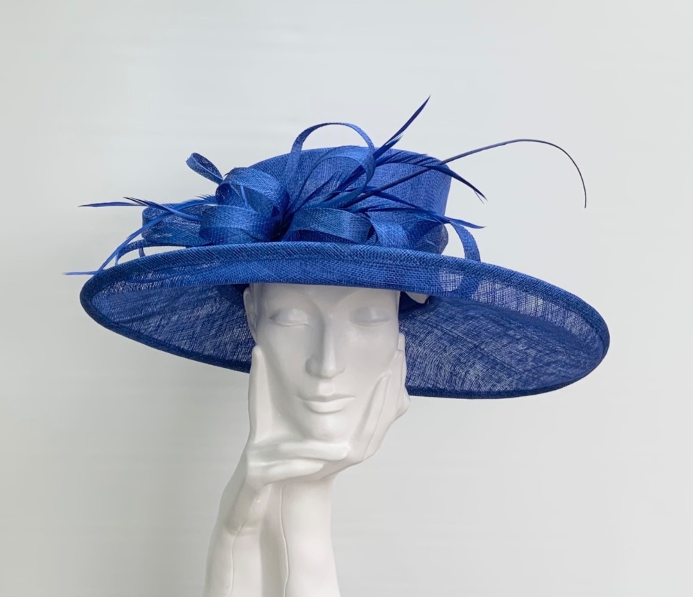 Royal Blue Cobalt Blue Wedding Occasion Hat