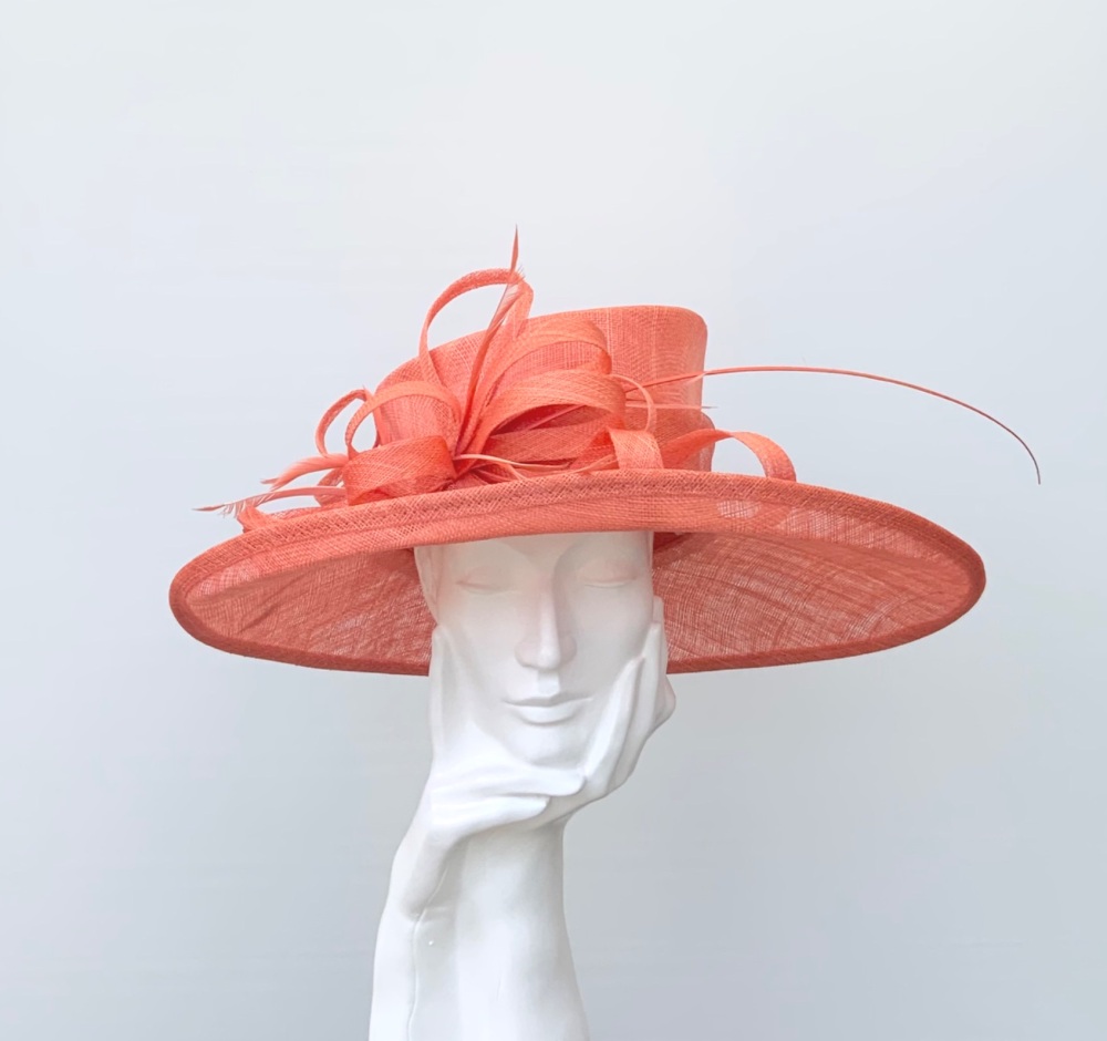 Orange Wedding Occasion Hat
