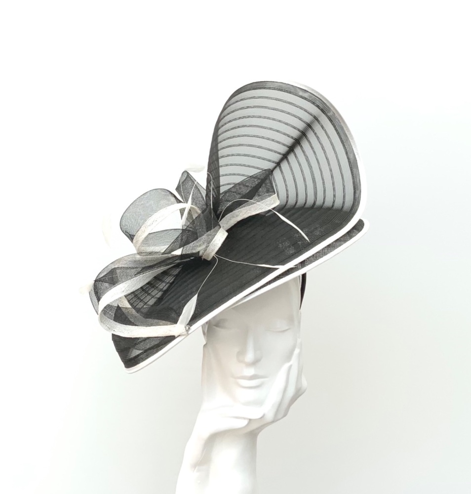 Black & Ivory Large Occasion Hatinator Hat