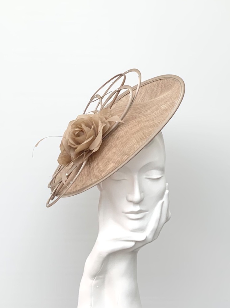 Almond Brown Latte Brown Hatinator Fascinator