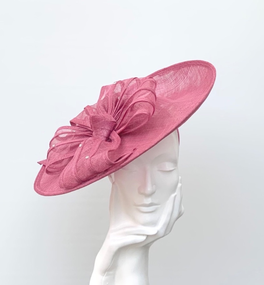 Deep Rose Pink Medium Saucer Hatinator