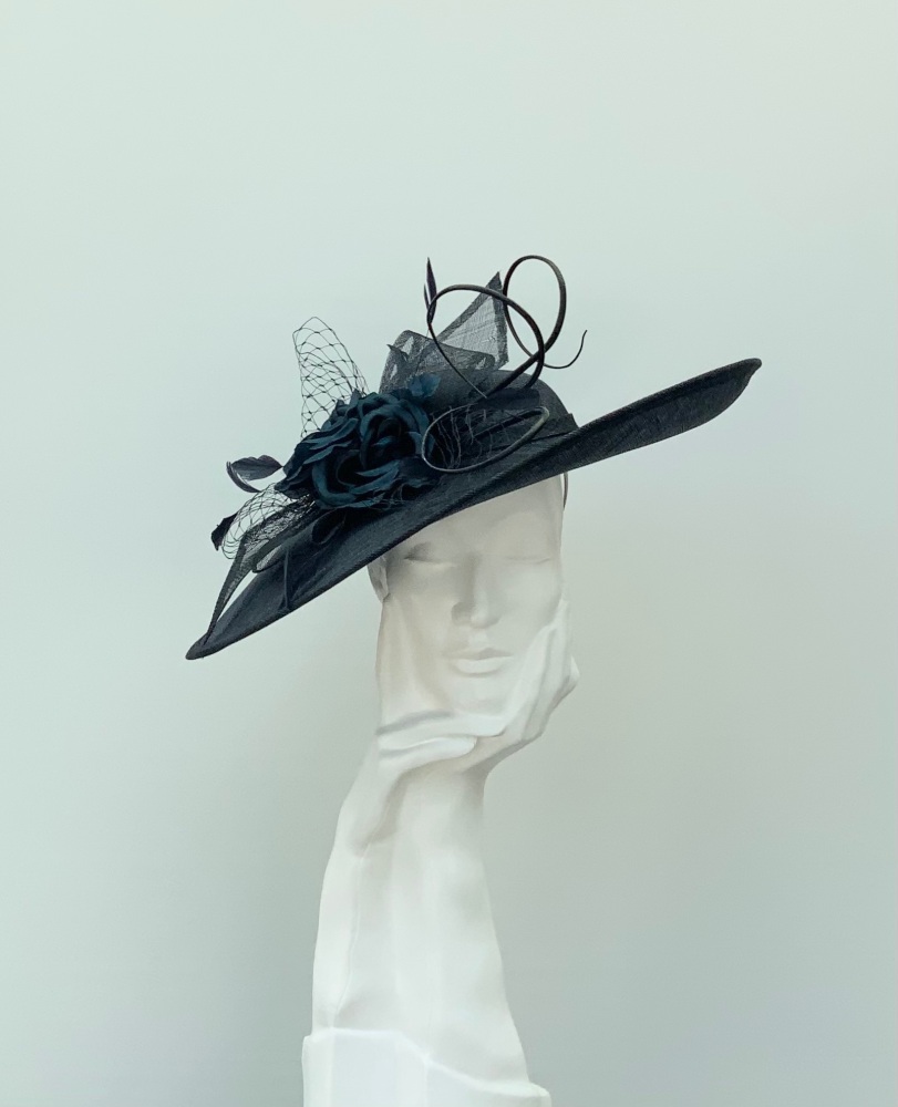 Dark Navy Blue Large Saucer Hatinator