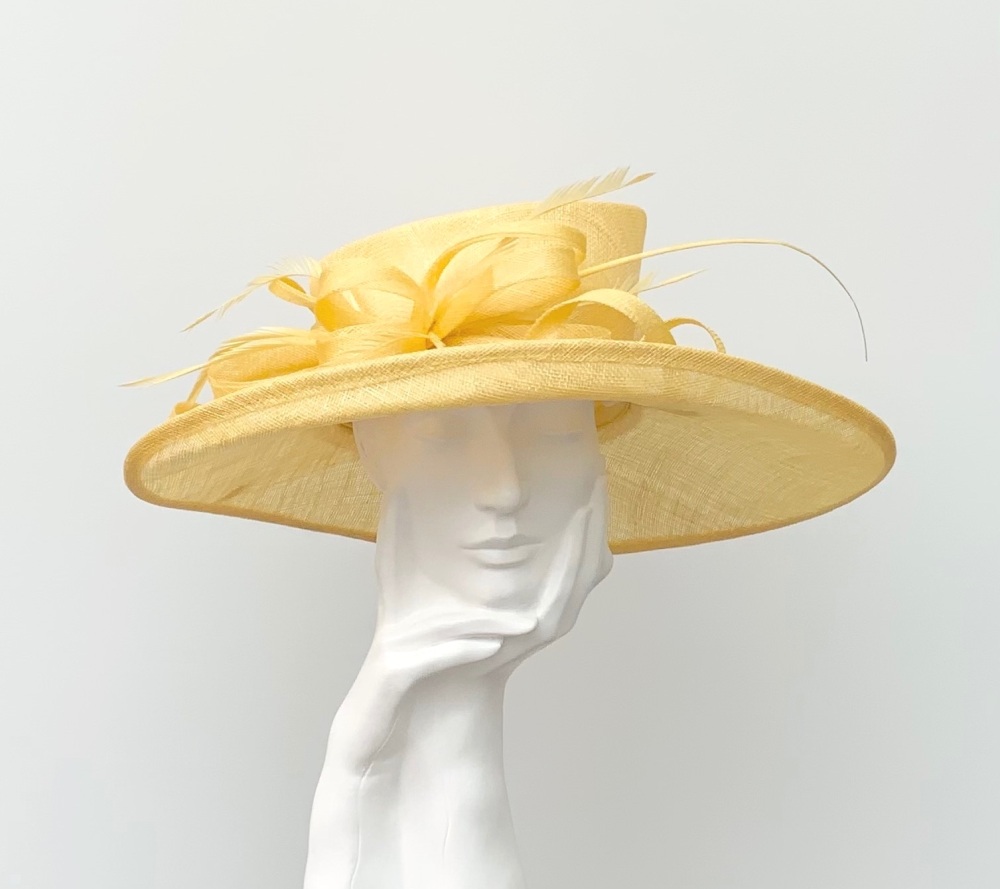 Yellow Wedding Occasion Hat