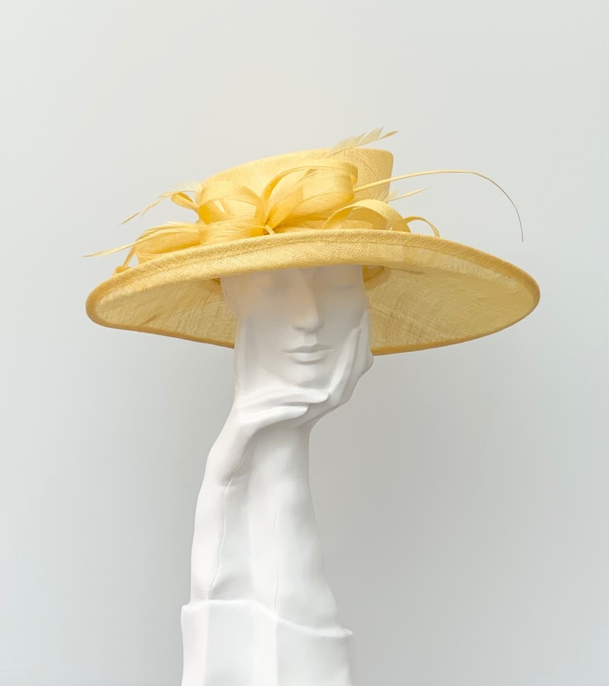 Yellow Wedding Occasion Hat