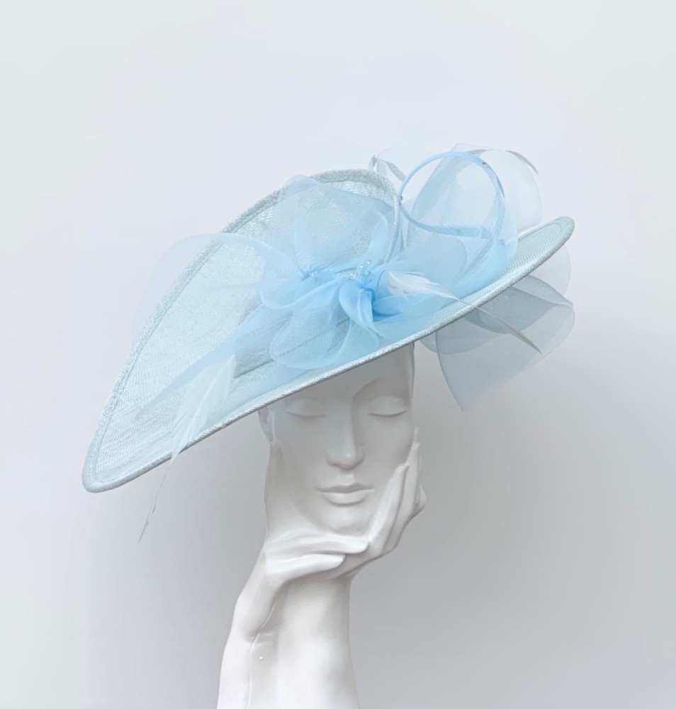 Pale Blue Shades Large Saucer Hatinator  / Hat