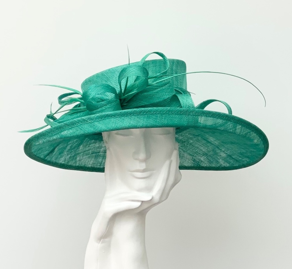 Jade Green Wedding Occasion Hat
