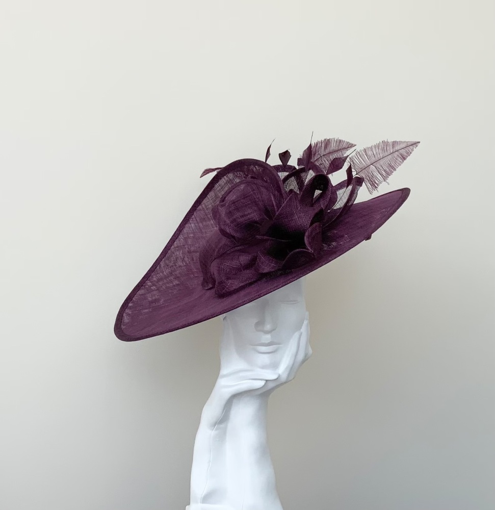 Blackcurrant Purple Dark Purple Large Saucer Hatinator Hat