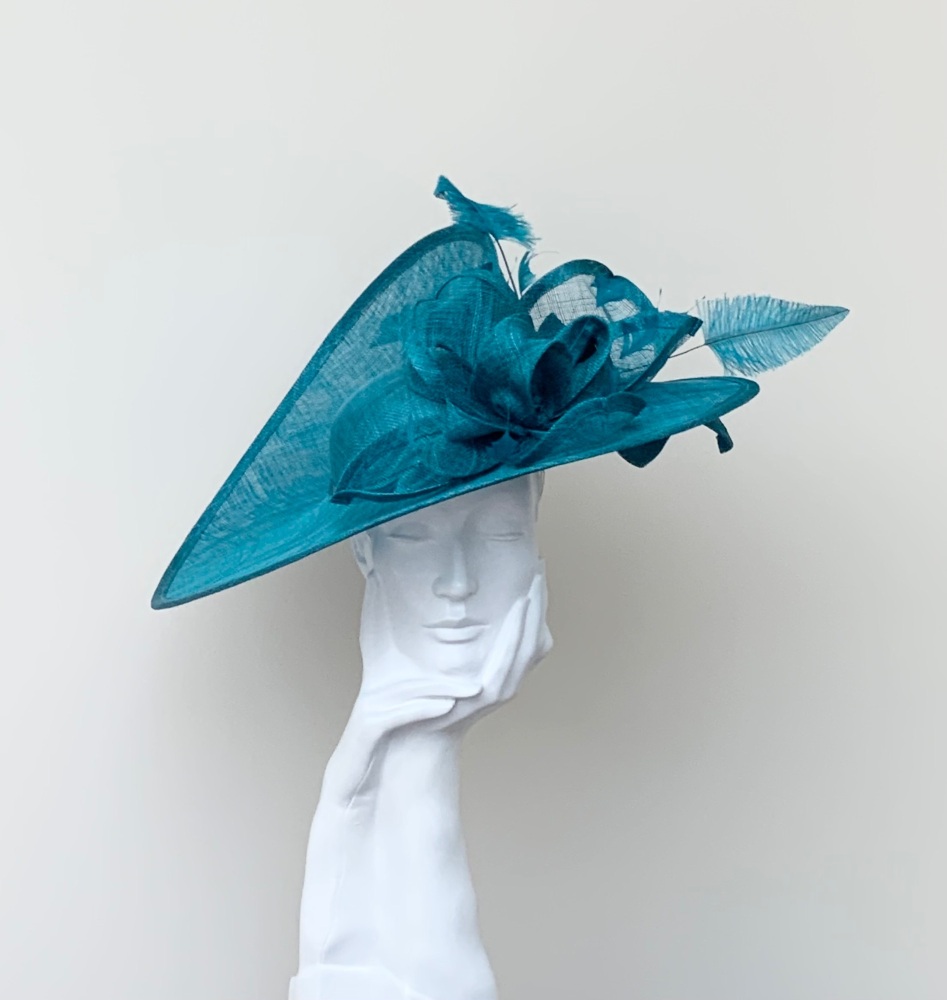 Teal Green Large Saucer Hatinator  / Hat