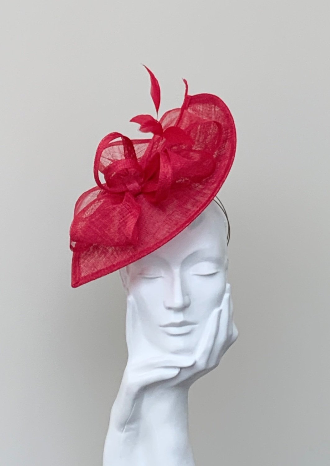 Pale Blue Asymmetric Saucer Fascinator