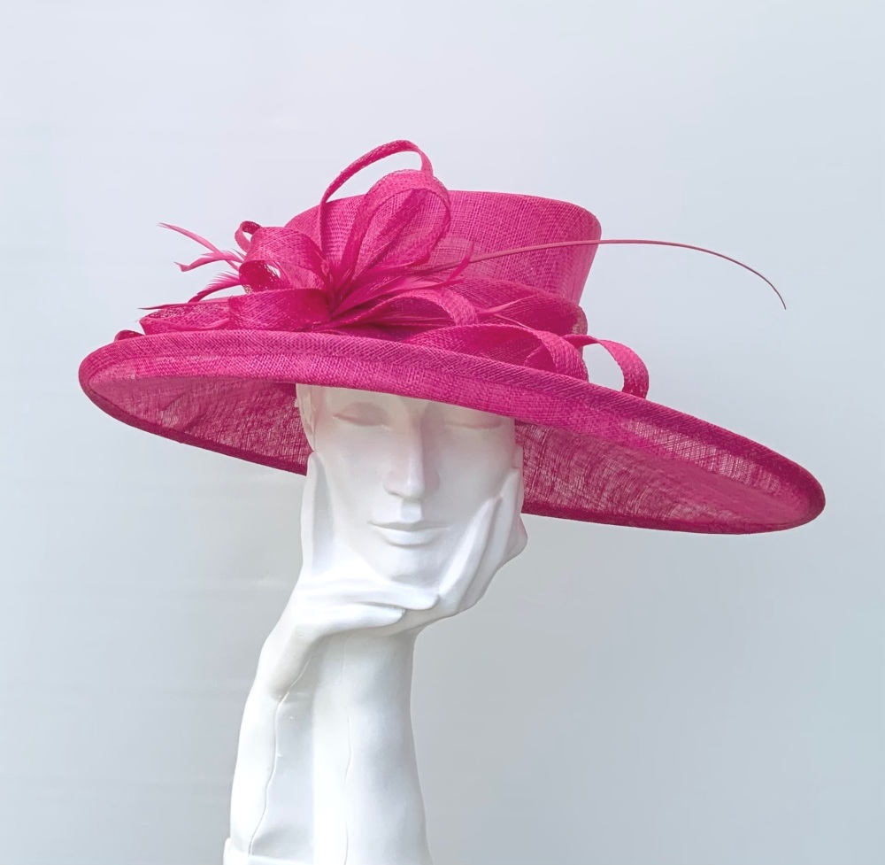 Raspberry Pink Wedding Occasion Hat