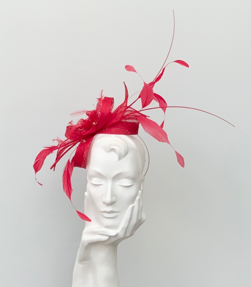 Red Flamboyant Fascinator