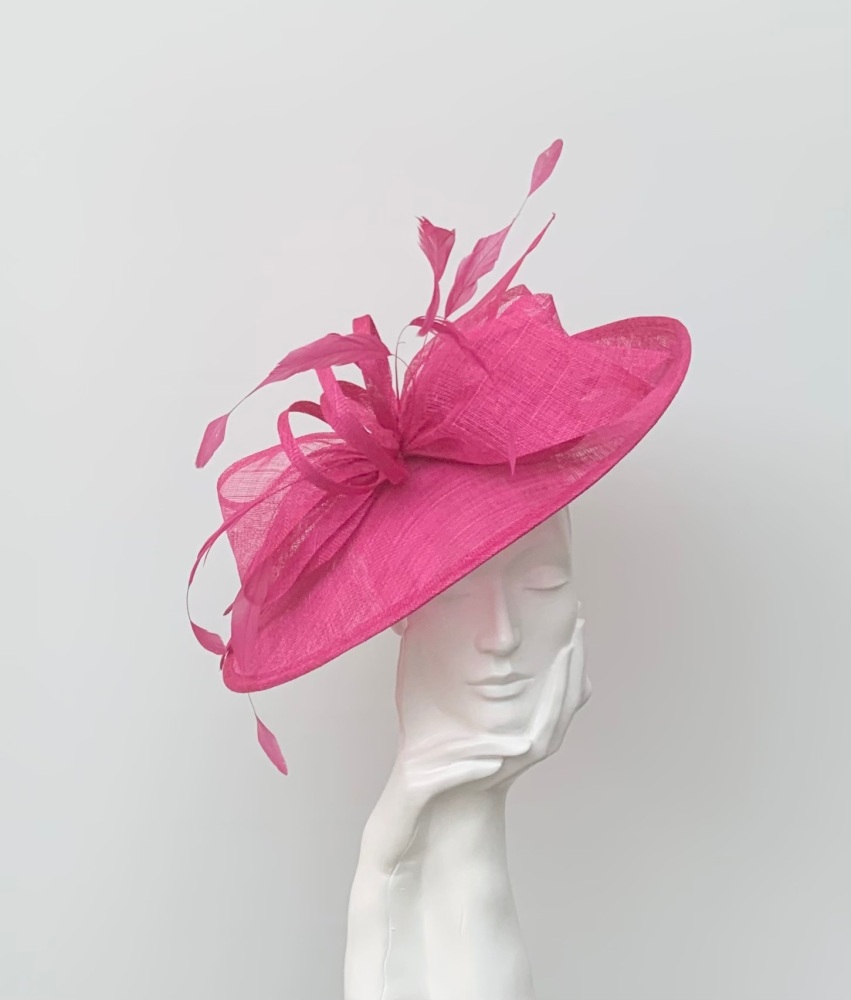 Vibrant Raspberry Pink Bow Hatinator