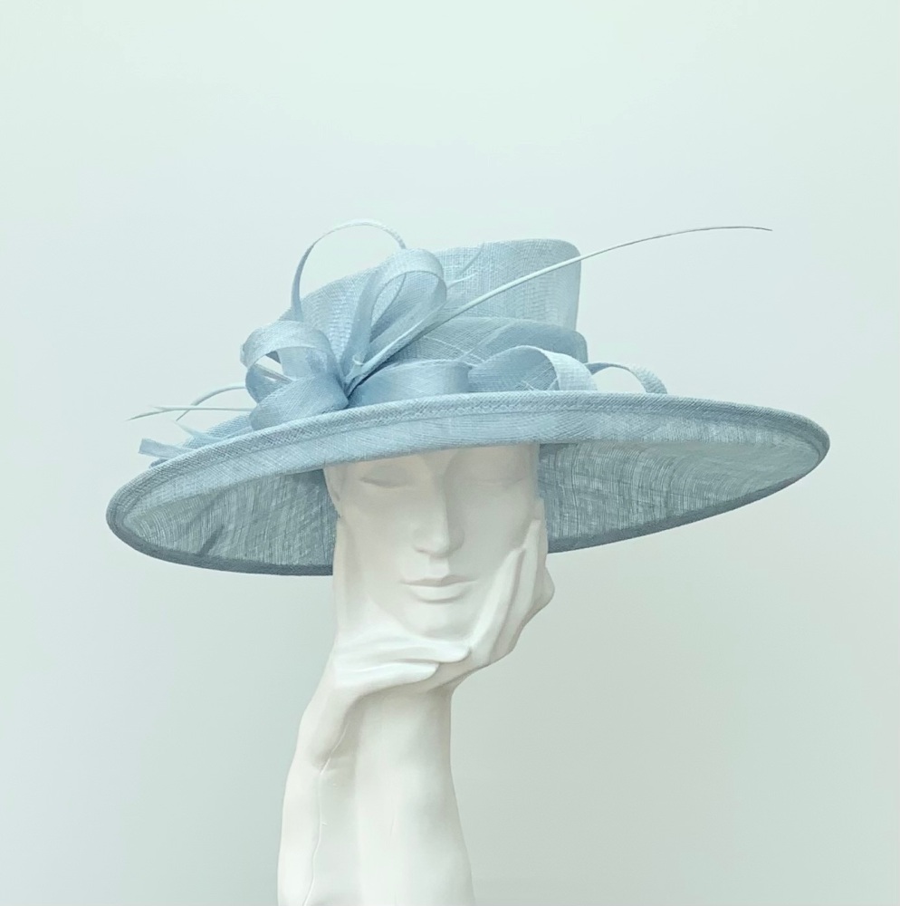 Pale Blue Wedding Occasion Hat