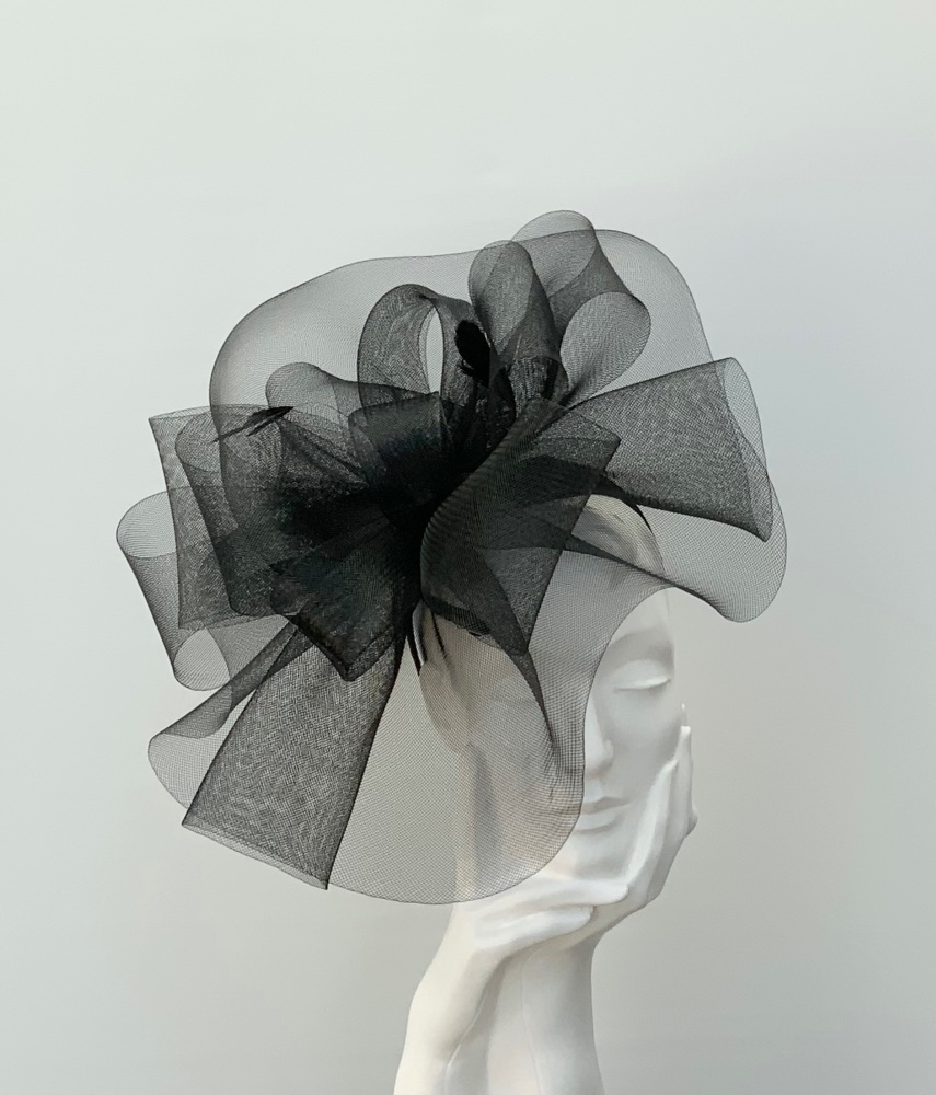 Black Large Crin Sonny Fascinator