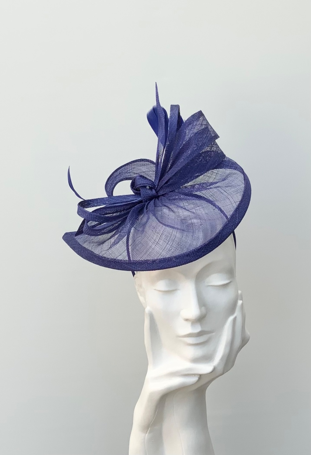 Cobalt Blue Pointed Disc Fascinator