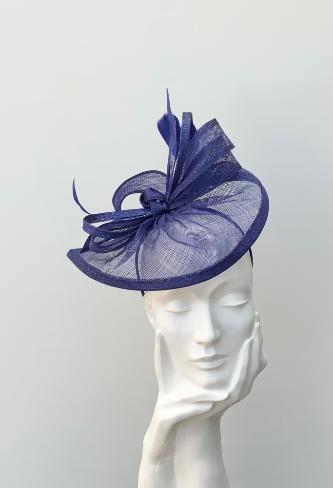 Cobalt Blue Pointed Disc Fascinator