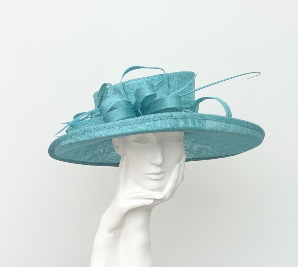 Turquoise Blue Wedding Occasion Hat