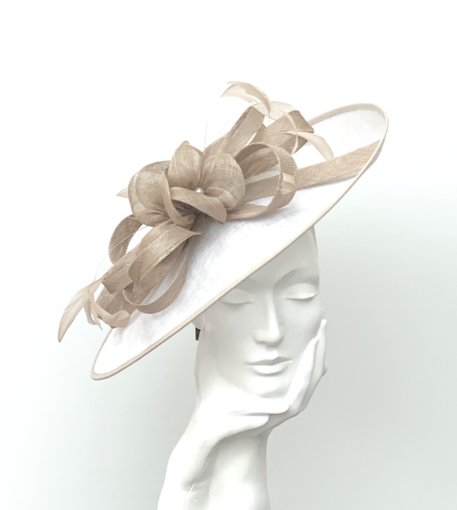 Off White Ivory and Taupe Hatinator