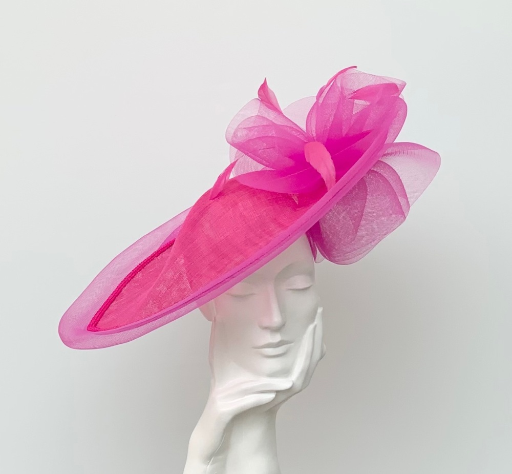 Fuschia Pink Crin Edged Marquis Hatinator Hat