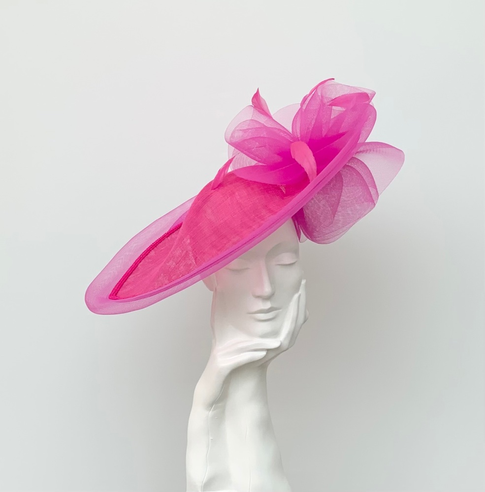Fuschia Pink Crin Edged Marquis Hatinator Hat