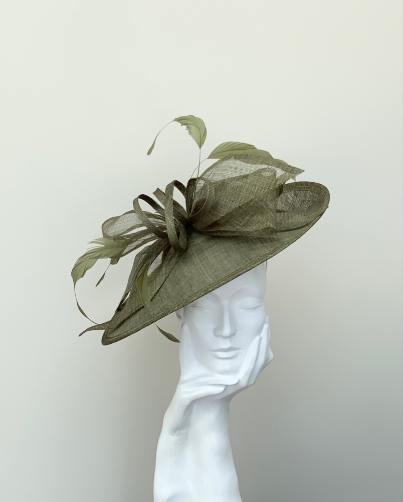 Dark Olive Green Bow Hatinator