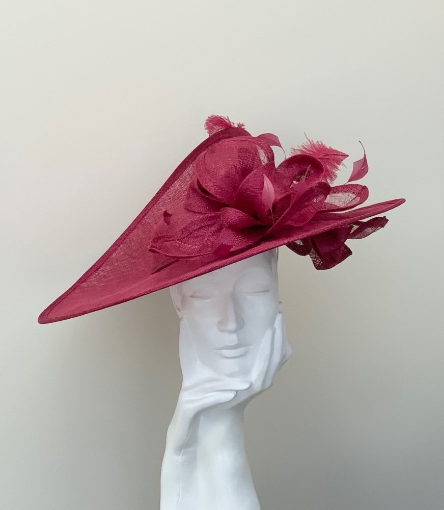 Burgundy Red Large Saucer Hatinator Hat