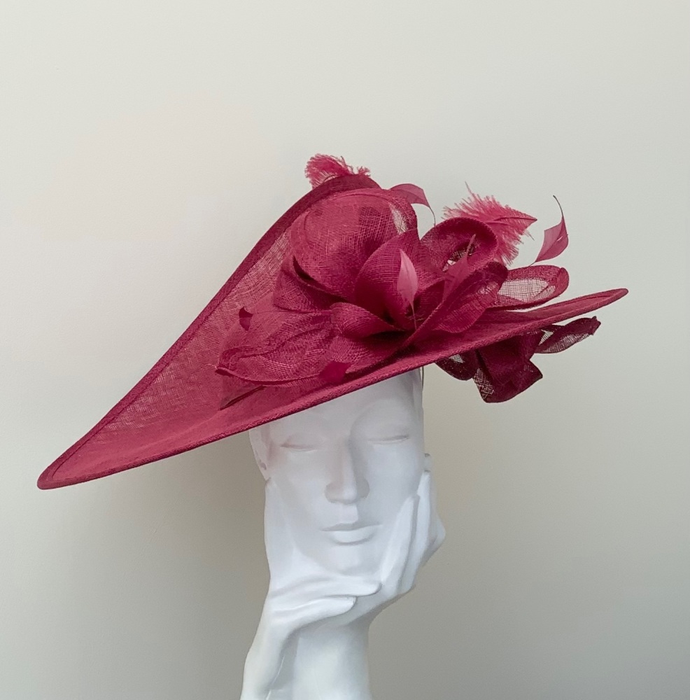 Burgundy Red Large Saucer Hatinator Hat