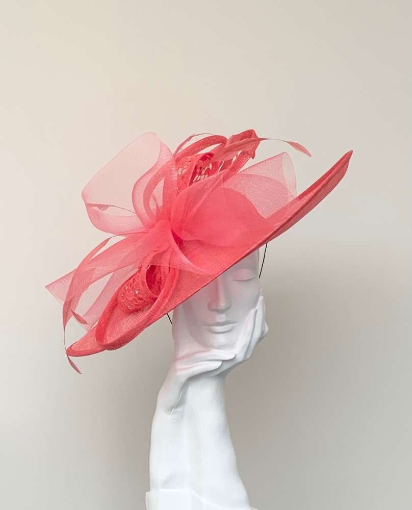 Bright Coral Orange Very Large Hatinator Hat