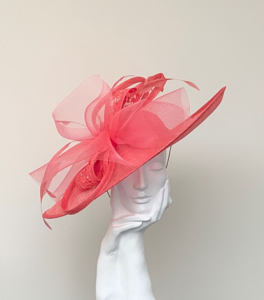 Bright Coral Orange Very Large Hatinator Hat