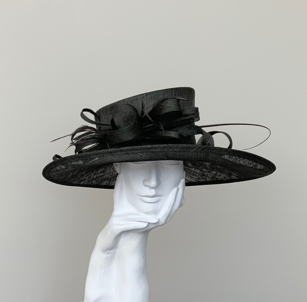Very Dark Olive Green Wedding Occasion Hat