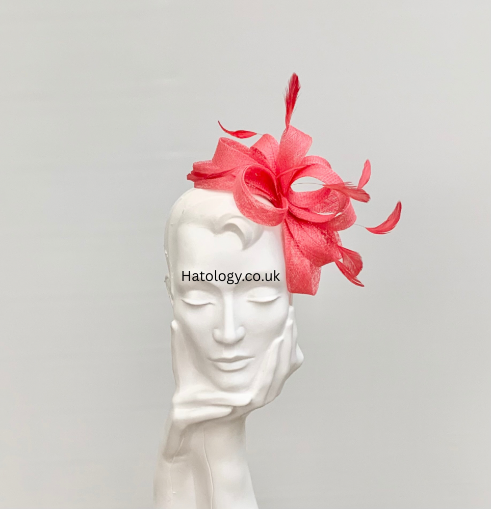 Coral Looped Fascinator