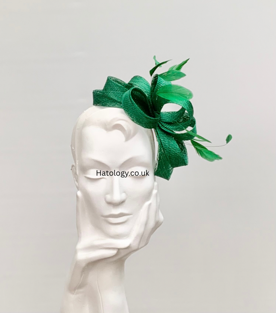 Emerald Green Looped Fascinator