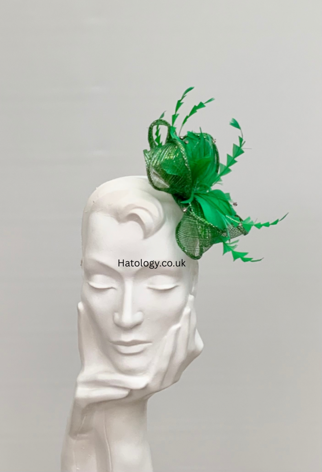 Sparkly Emerald Green Looped Fascinator