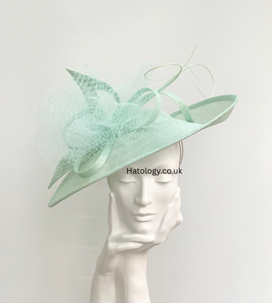 Mint Green Netted Cloud Hatinator Fascinator