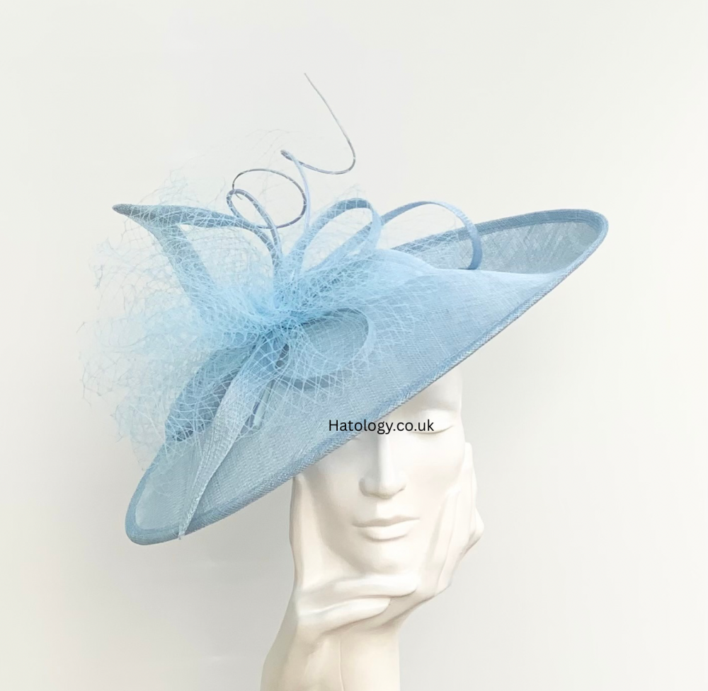 Pale Blue Netted Cloud Hatinator Fascinator