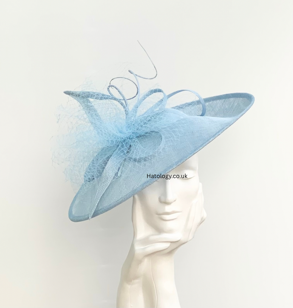 Pale Blue Netted Cloud Hatinator Fascinator